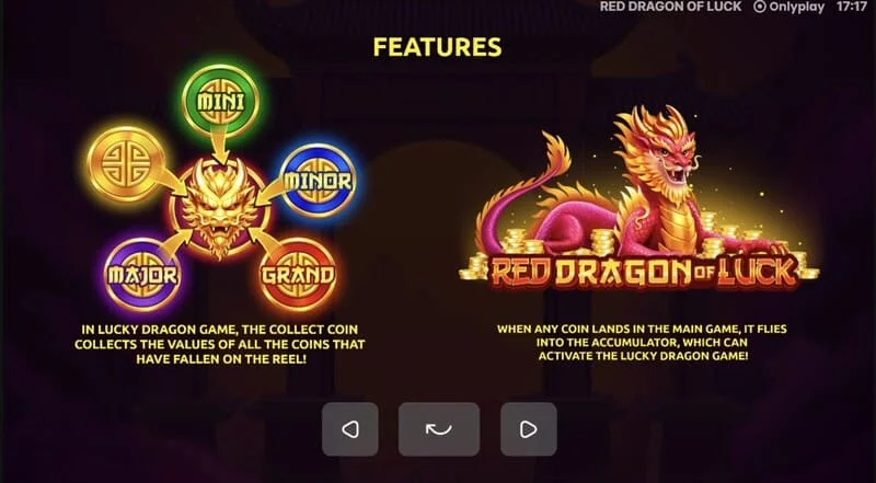 Red Dragon of Luck — Mini, Minor, Major un Grand džekpoti